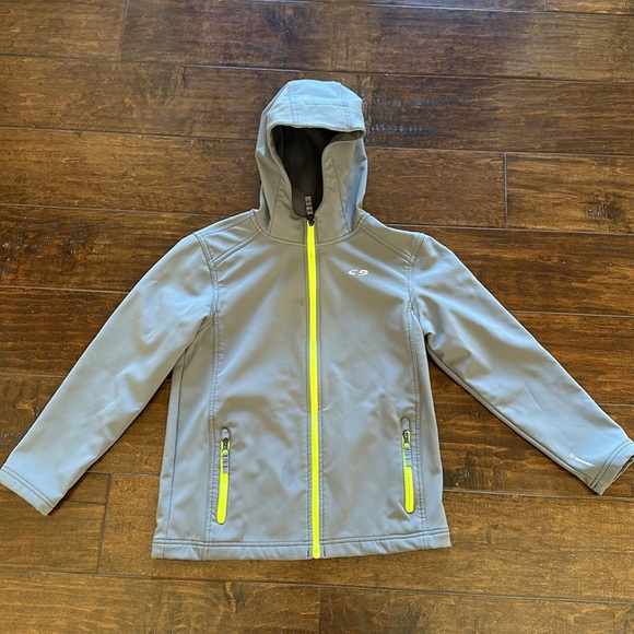 C9 by Champion Other - C9 champion - Grey “VentureDry” hooded jacket with neon zipper - size 12-14 L